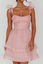 Sunshine Ruffle Strap Mini Dress