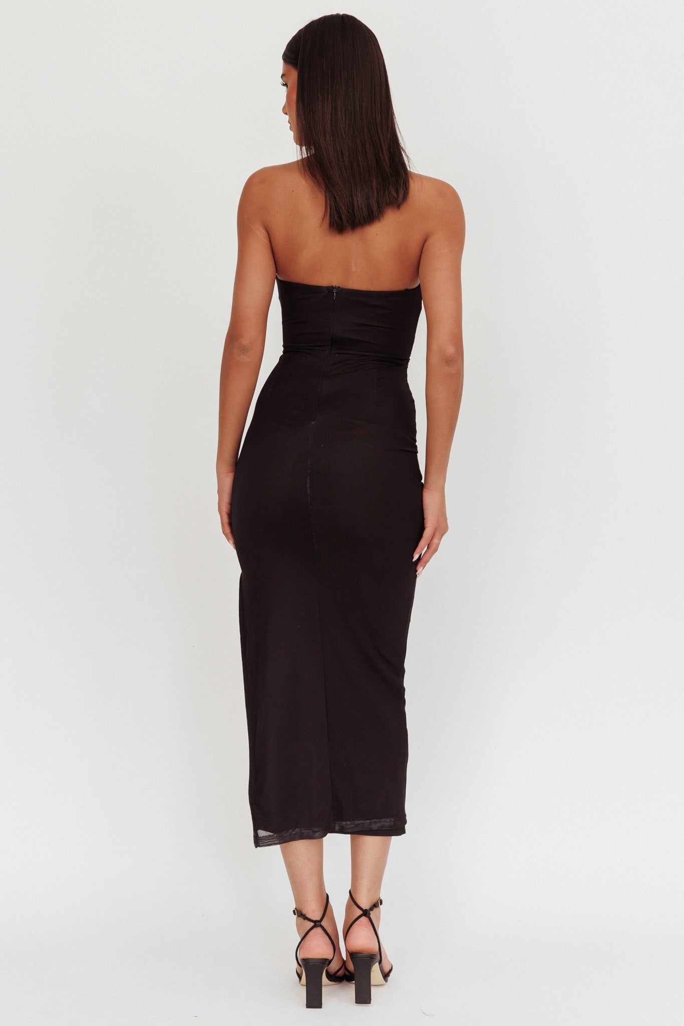 Silah Twist Bodice Maxi Dress in Hibiscus Black