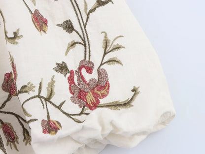 Vivienne Cotton Embroidered Mini Dress
