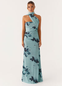 Blue Black Floral