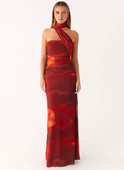 Songbird Sunburst Floral Maxi Dress