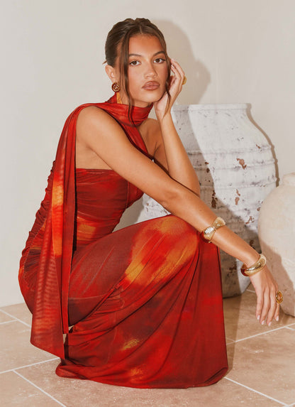 Songbird Sunburst Floral Maxi Dress