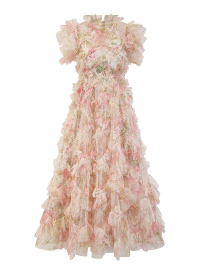 Evangeline Floral Tulle Bridesmaid Dress
