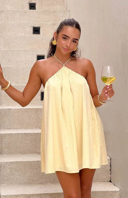 Talei Linen Halter Mini Dress