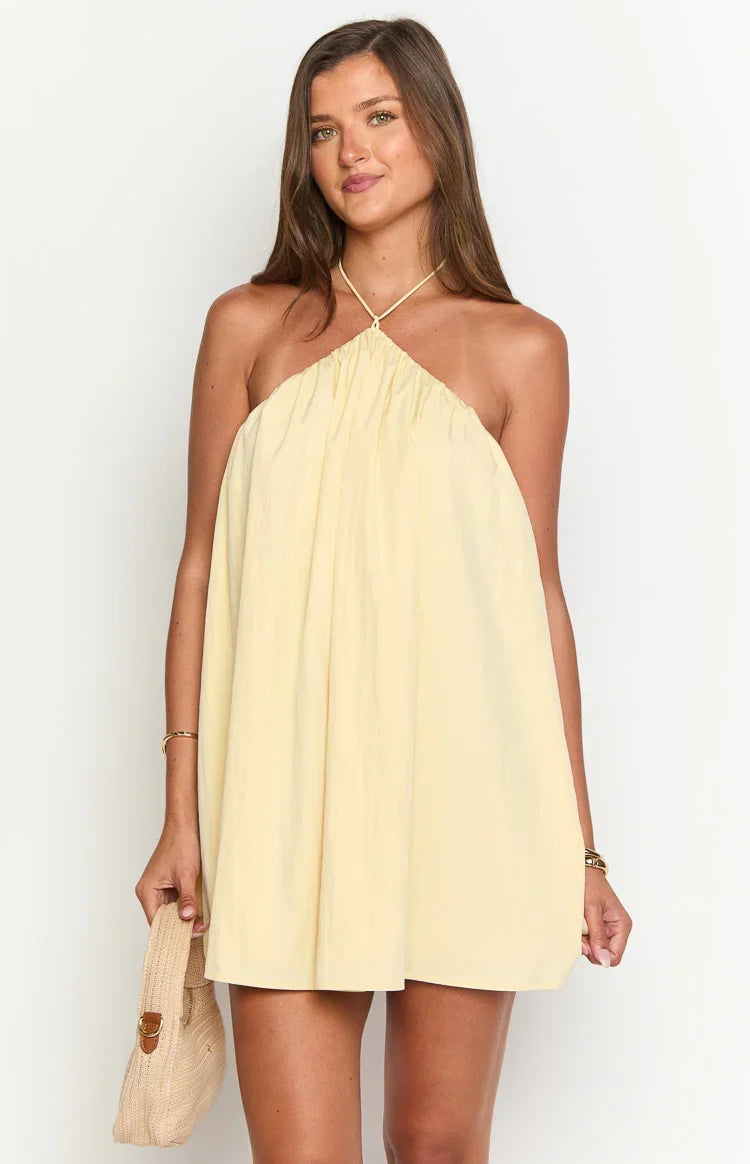 Talei Linen Halter Mini Dress