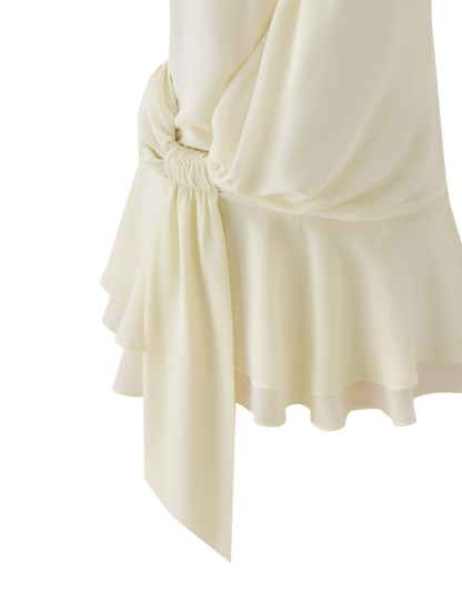 Margot Linen Mini Dress in Ivory