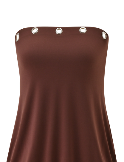 Ravenna Chocolate Silk Dress