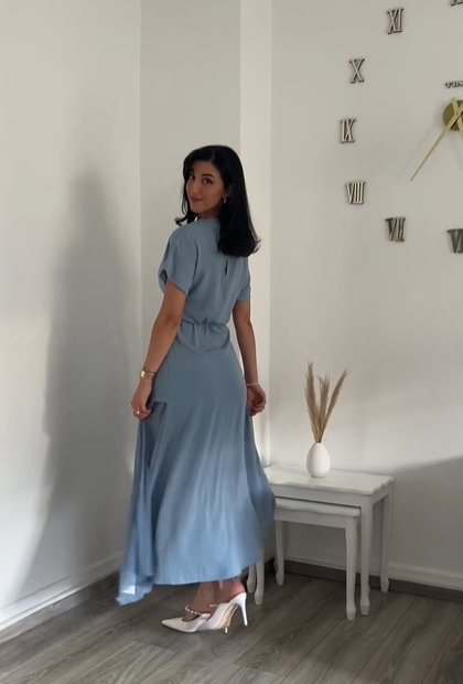 Iris Chiffon A-Line Tea Dress