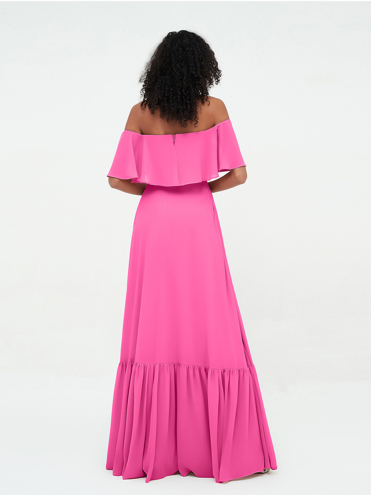 Azalea Chiffon Off-Shoulder Gown
