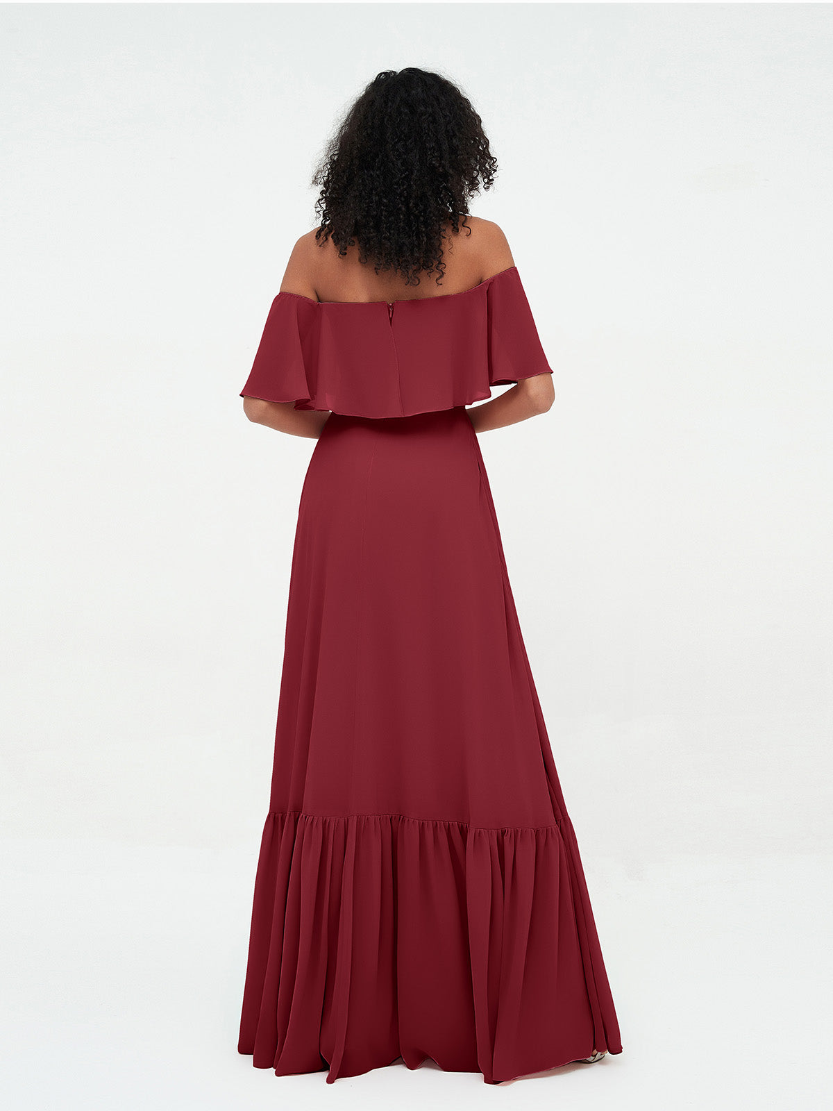 Azalea Chiffon Off-Shoulder Gown