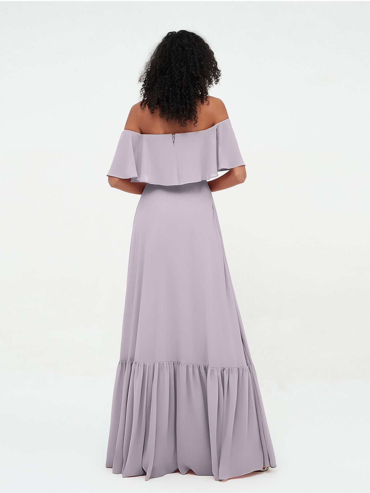 Azalea Chiffon Off-Shoulder Gown