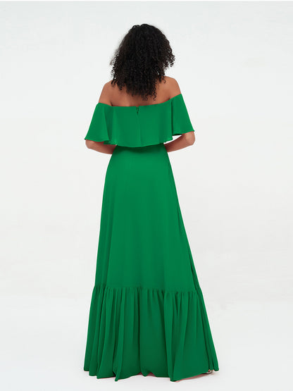 Azalea Chiffon Off-Shoulder Gown