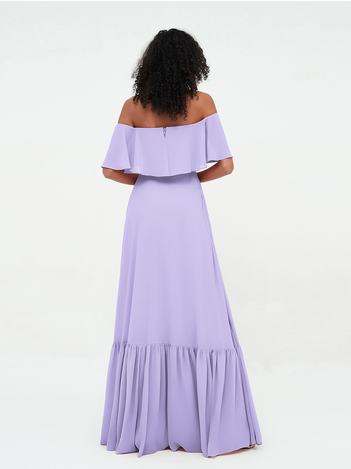 Azalea Chiffon Off-Shoulder Gown