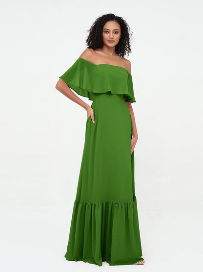 Azalea Chiffon Off-Shoulder Gown