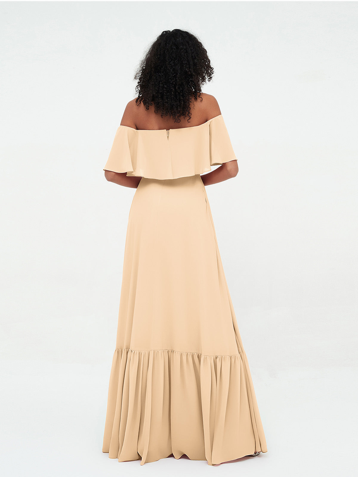 Azalea Chiffon Off-Shoulder Gown