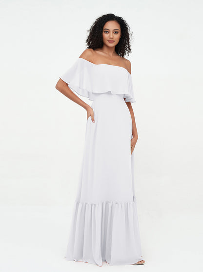 Azalea Chiffon Off-Shoulder Gown