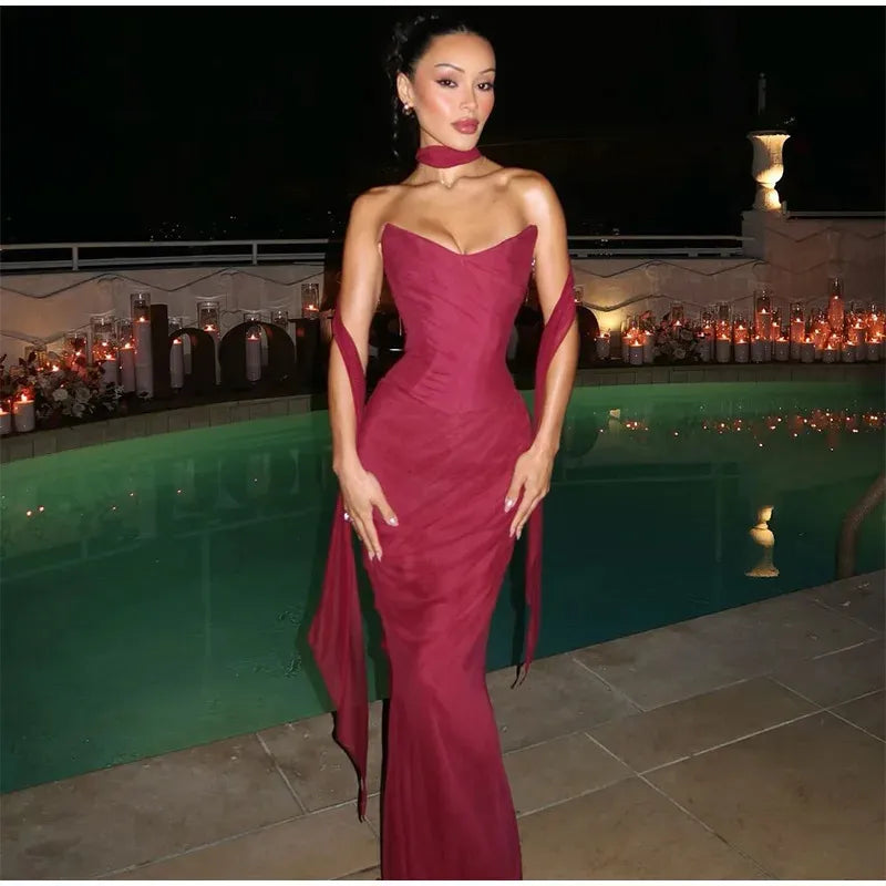 Arabella Chiffon Mermaid Dress