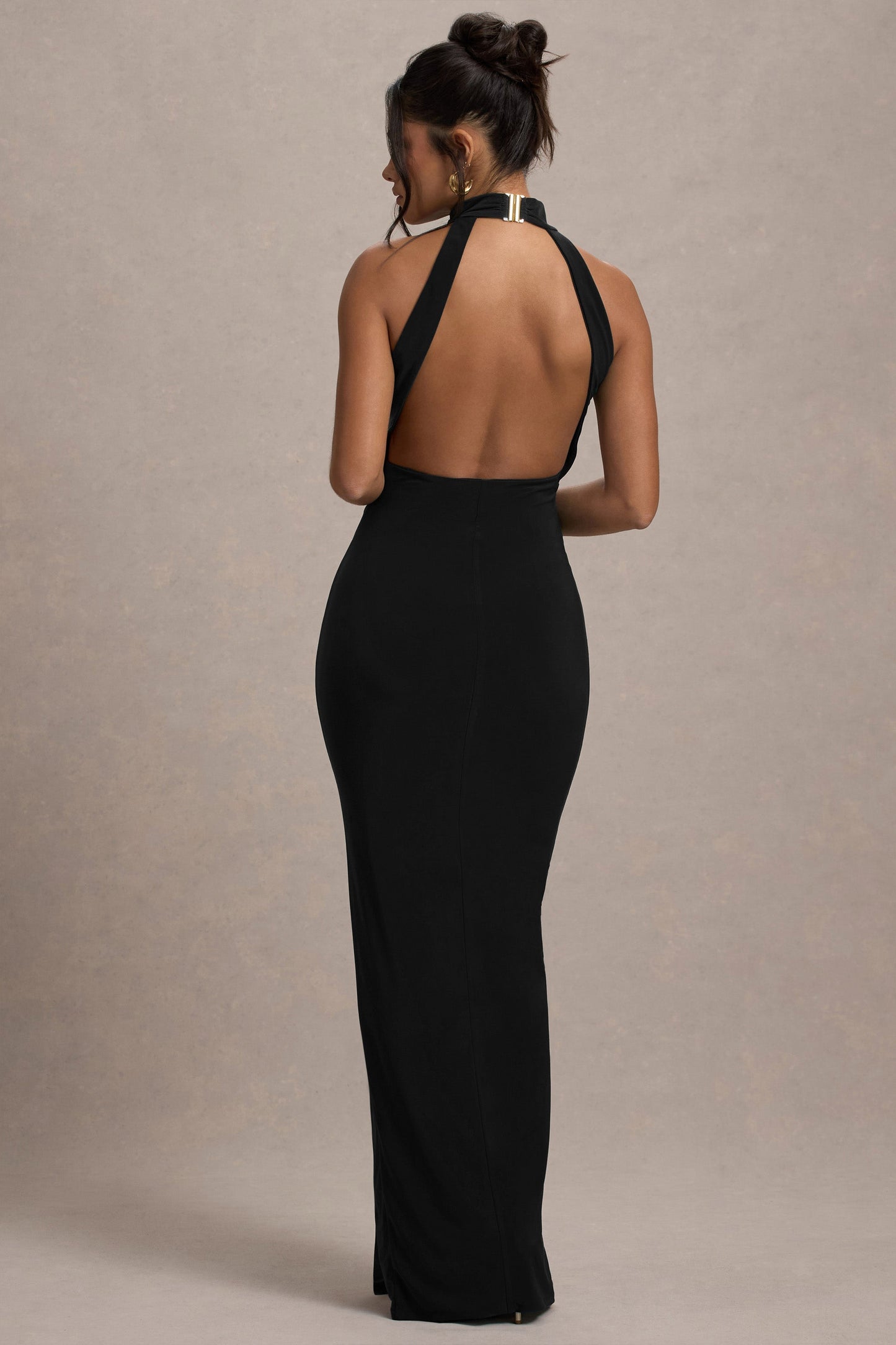 Khari Twisted Maxi Dress in Black