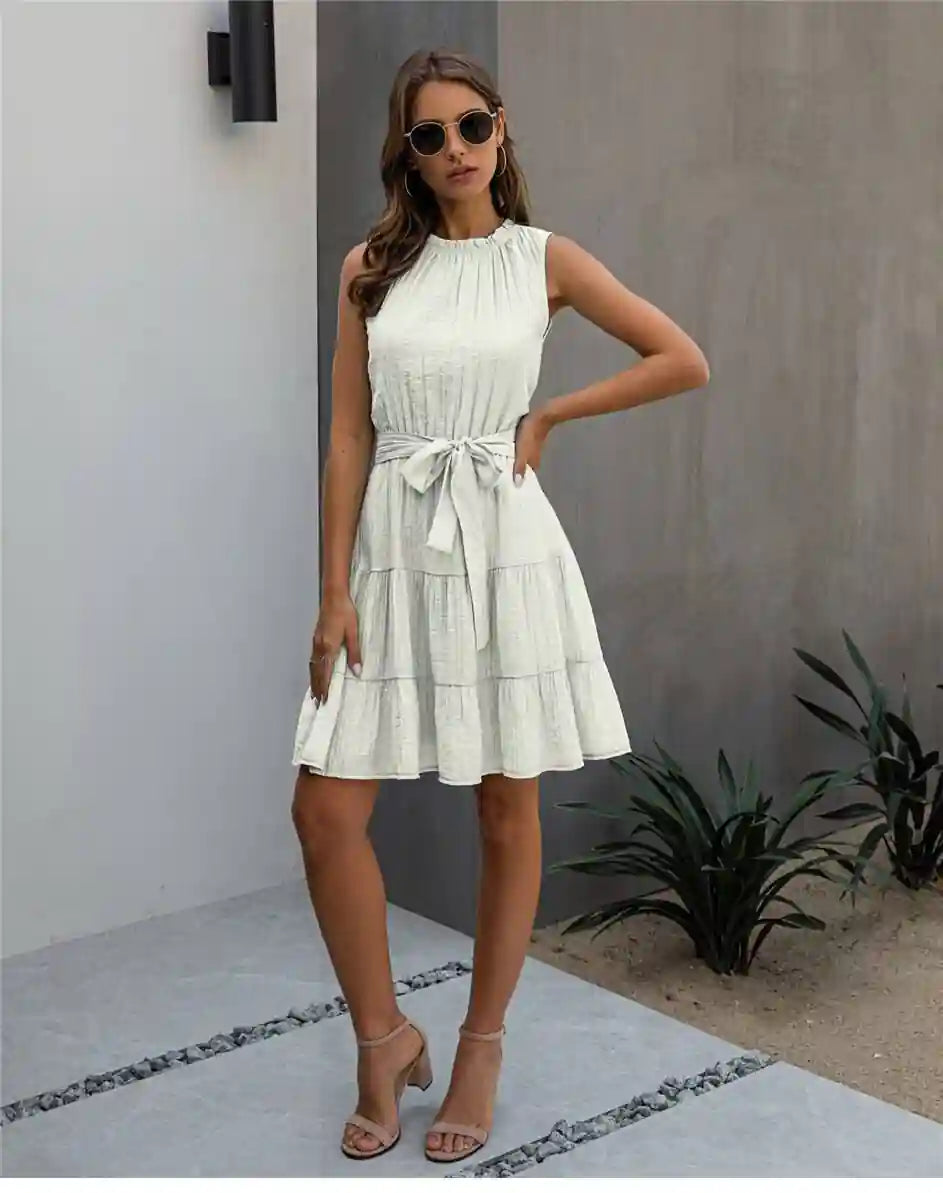 Celeste Linen Boho Mini Dress