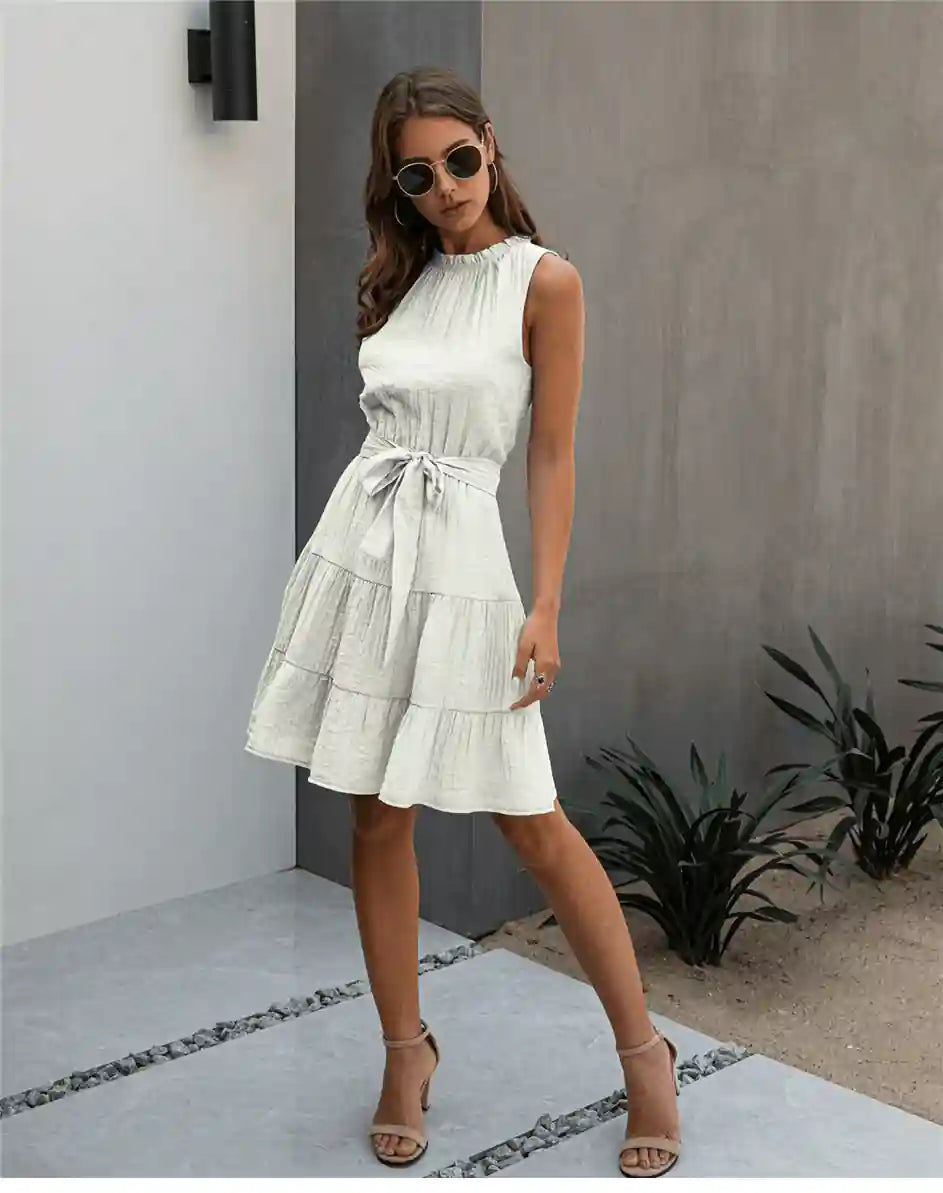 Celeste Linen Boho Mini Dress
