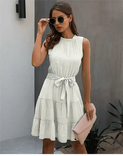 Celeste Linen Boho Mini Dress