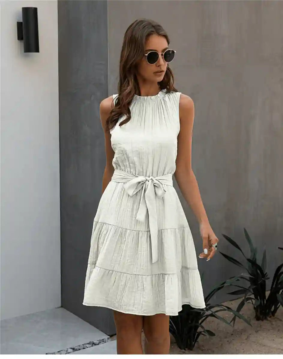 Celeste Linen Boho Mini Dress