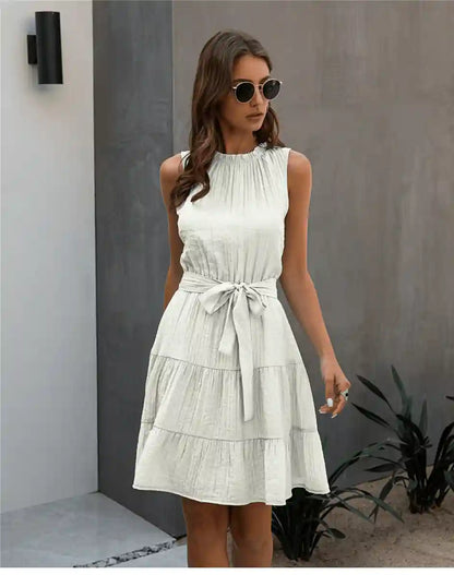 Celeste Linen Boho Mini Dress