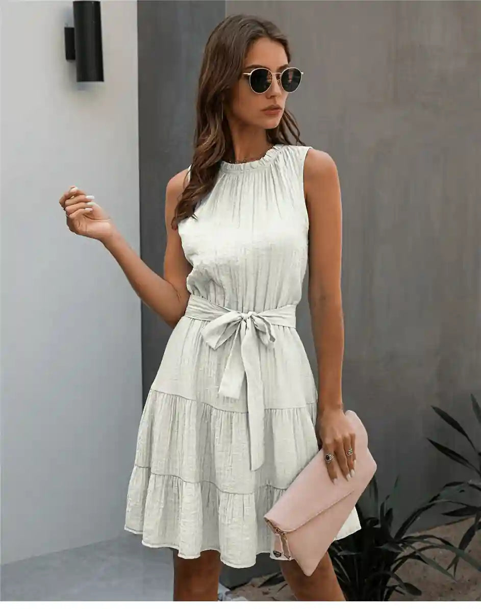 Celeste Linen Boho Mini Dress