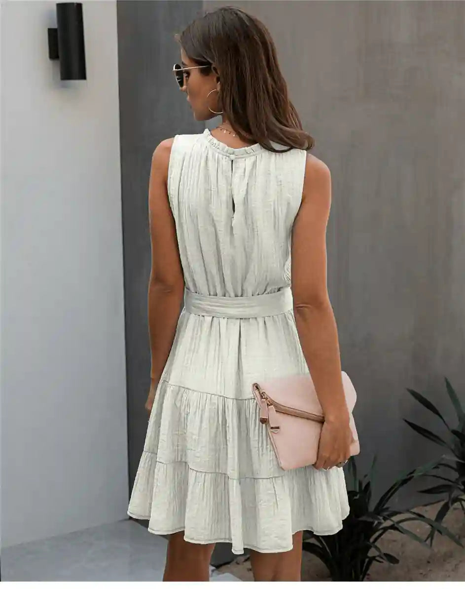 Celeste Linen Boho Mini Dress