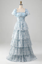 Celeste Tiered Puff Sleeve Maxi Dress