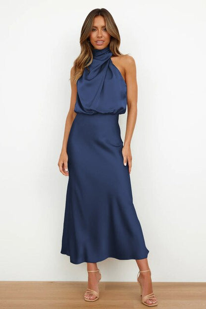 Solstice Draped Midi Dress