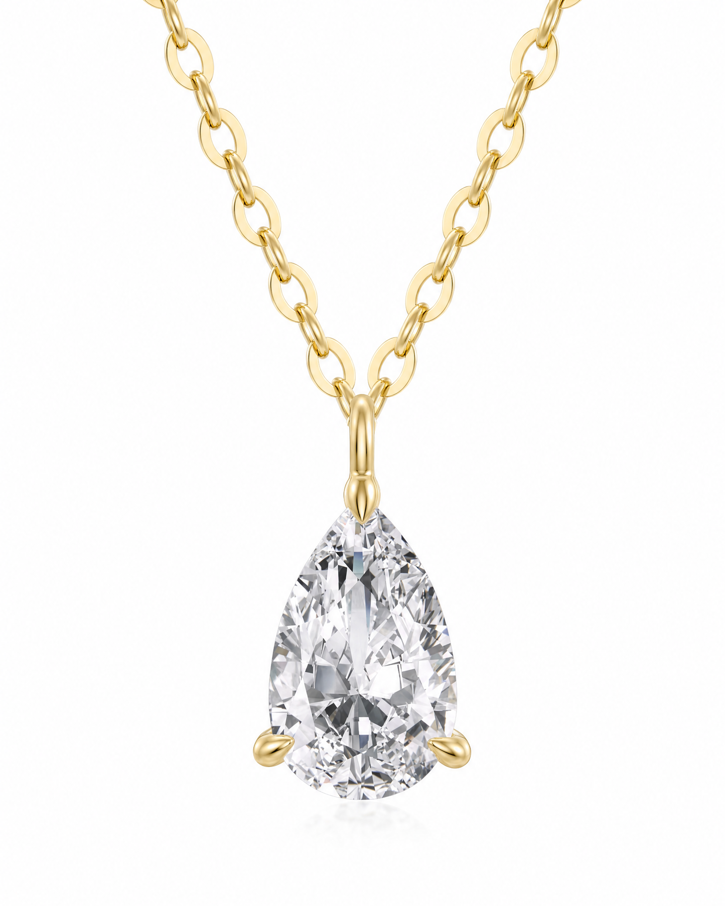 2ct Drop-Shaped Diamond Necklace