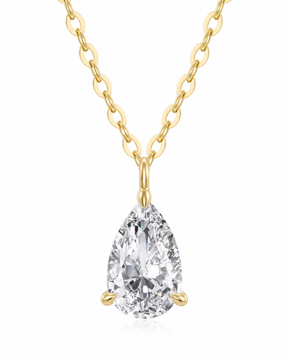 2ct Drop-Shaped Diamond Necklace