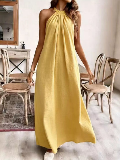 Margot Halter Maxi Dress in Cream
