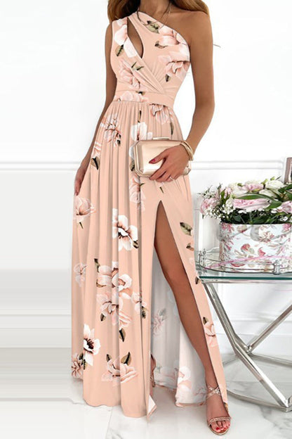 Jolie Floral One-Shoulder Maxi Dress