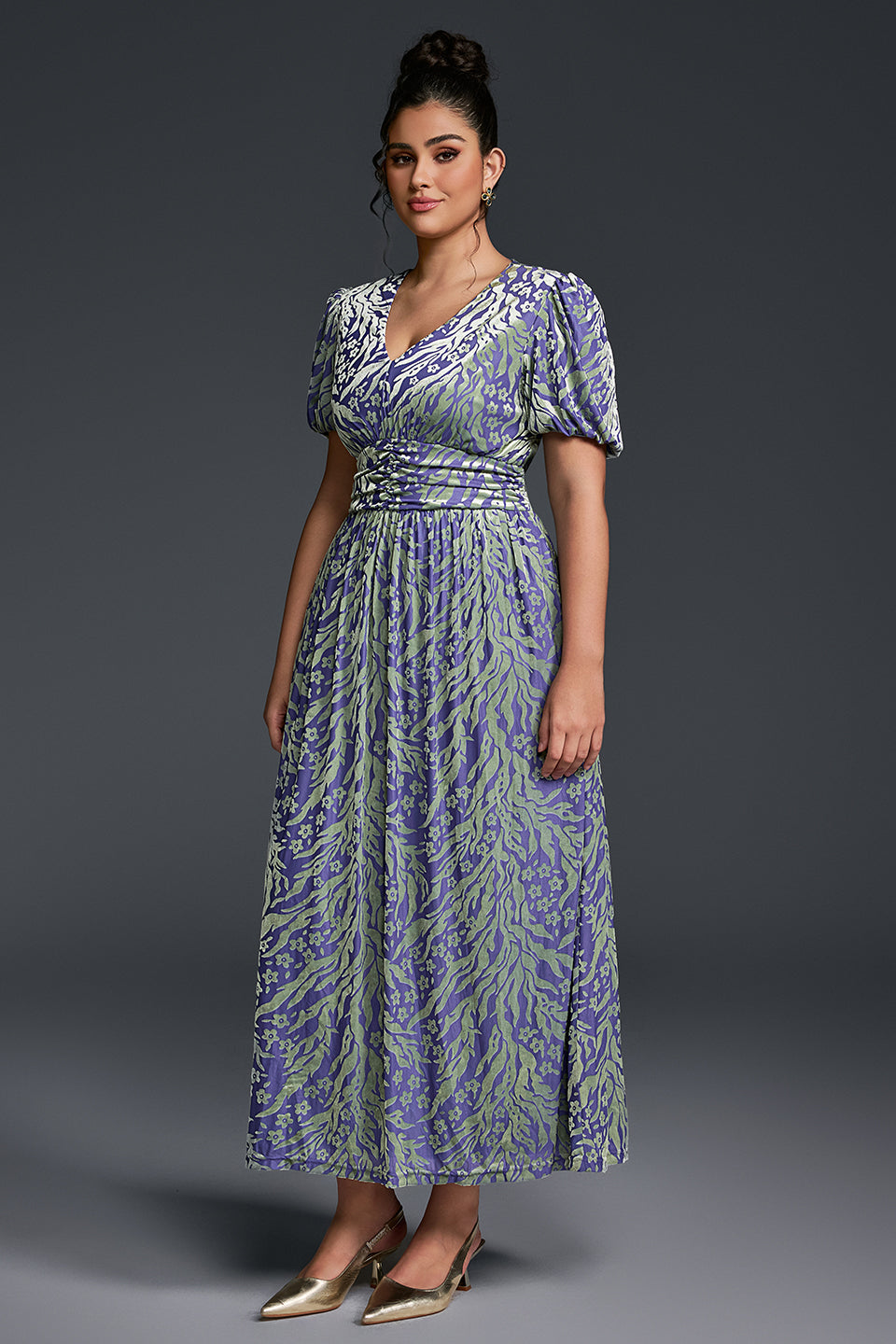 Isabelle Floral Pleated Maxi Dress