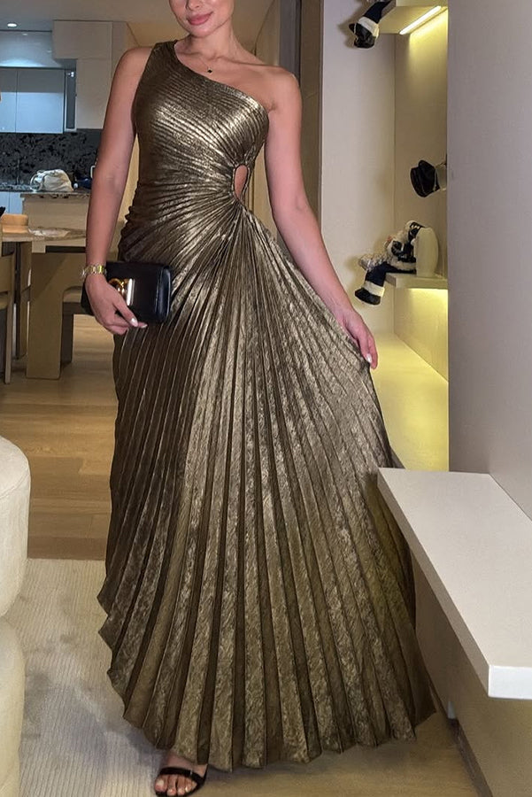 Valentina Metallic Maxi Dress
