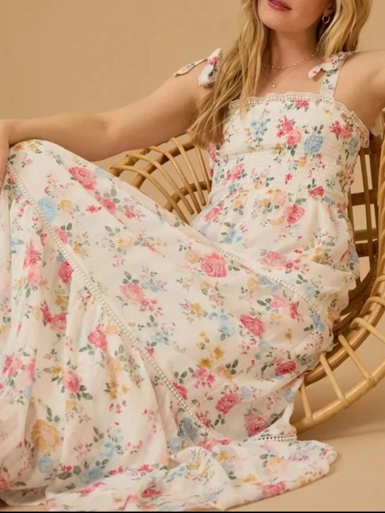 Isabelle Floral Smocked Maxi Dress
