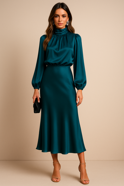 Amara Draped Midi Dress