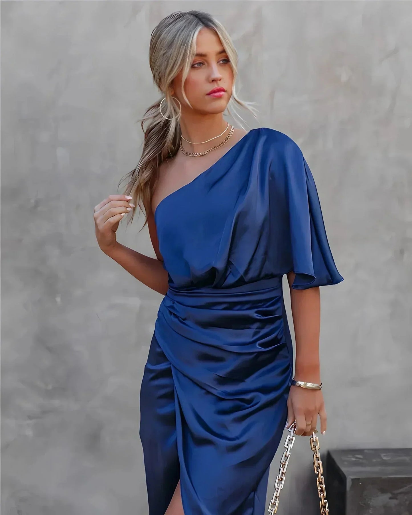 Elara Draped Midi Dress