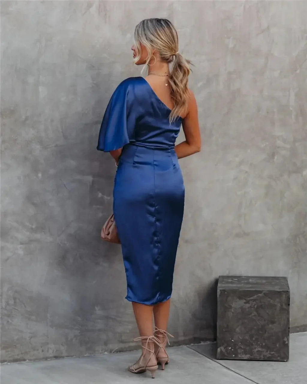 Elara Draped Midi Dress