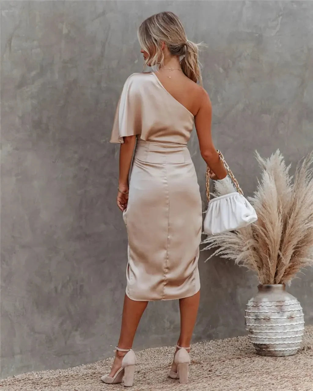 Elara Draped Midi Dress
