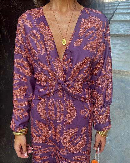 Emmeline Wrap Midi Dress