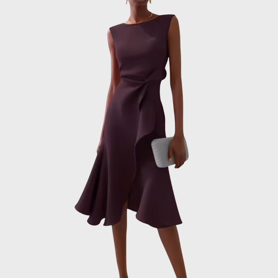 Iris Ruffle Midi Dress