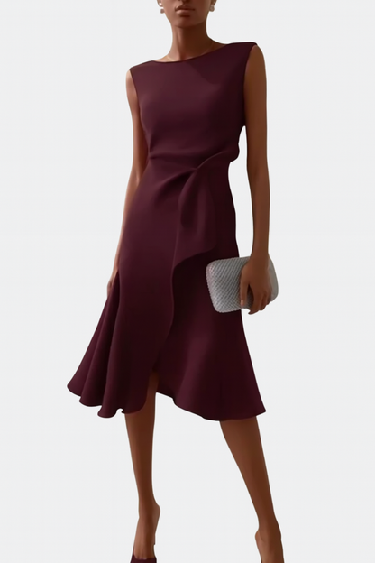 Iris Ruffle Midi Dress