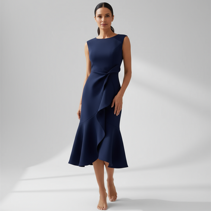 Iris Ruffle Midi Dress