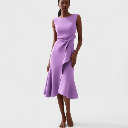 Iris Ruffle Midi Dress