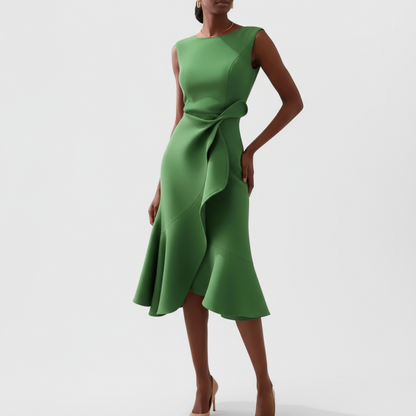 Iris Ruffle Midi Dress