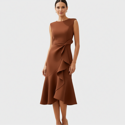 Iris Ruffle Midi Dress