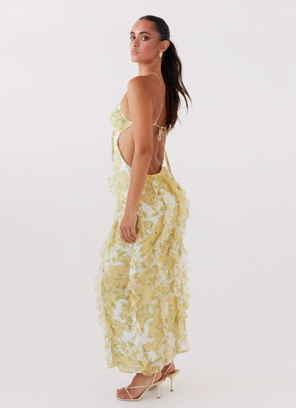 Isabella Ruffle Maxi Dress